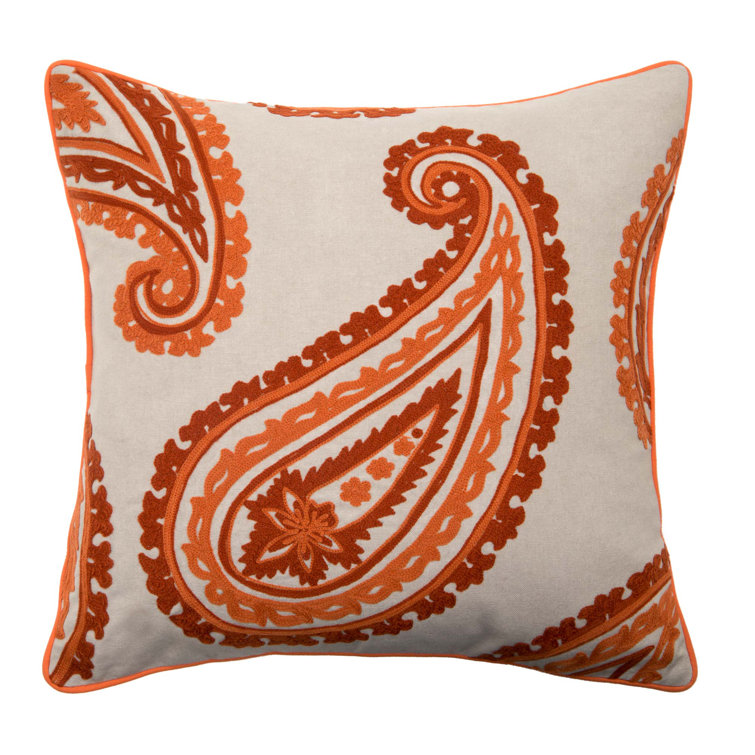 Madura Embroidered Cotton Pillow Cover Wayfair